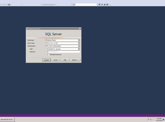 username and password login