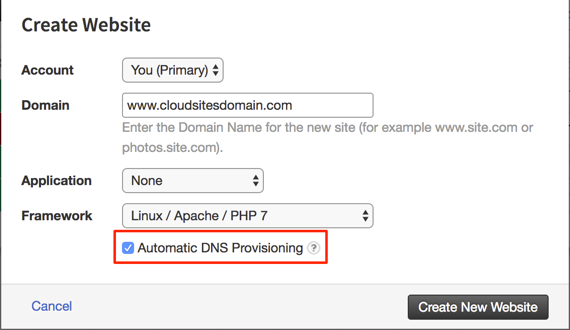 automatic dns provisioning highlighted