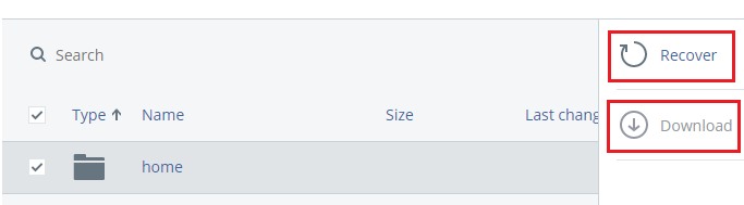 recovery and download links highlighted