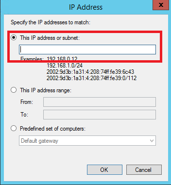 remote ip address text box