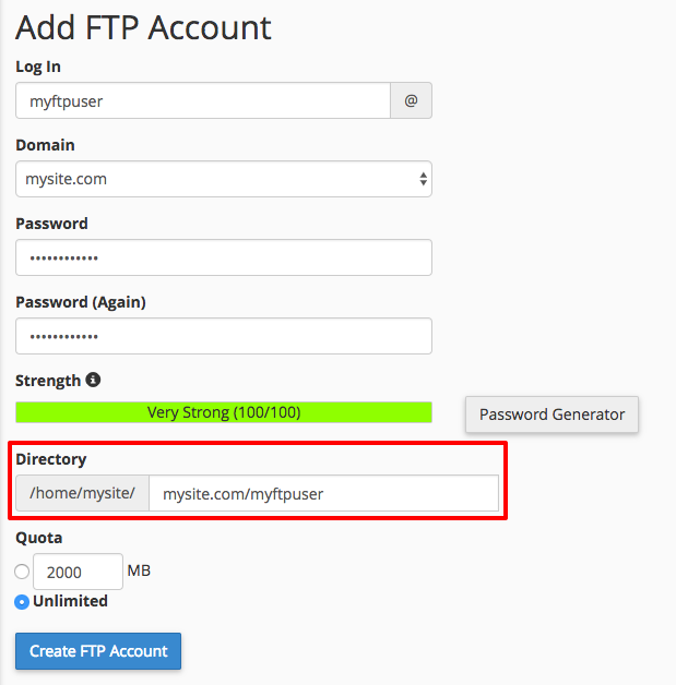 choosing a directory