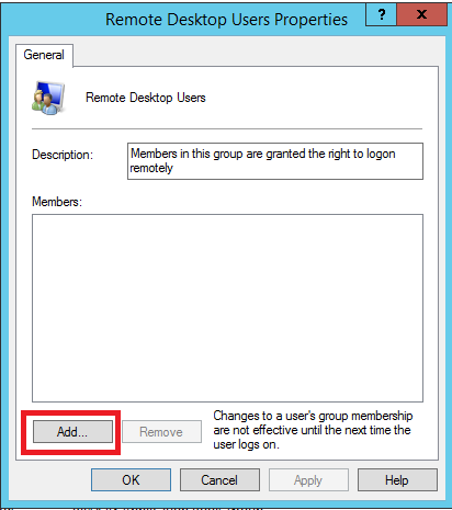 add button highlighted