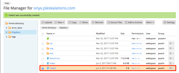 file to delete highlighted