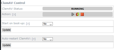 clam av control screen