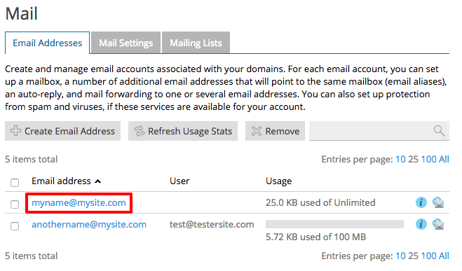 choosing an address to forward