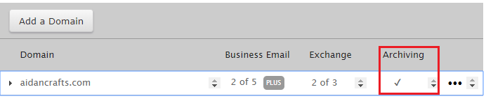 archiving status highlighted