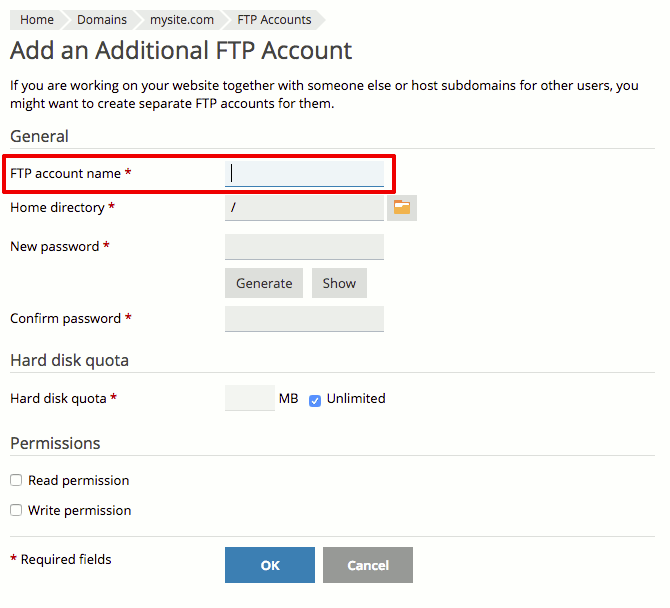 choosing an account name