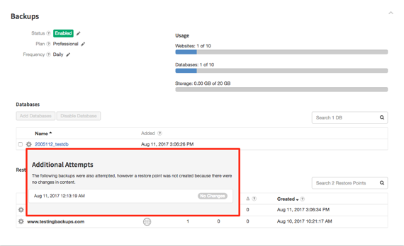 no change in content notification