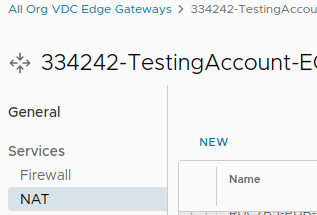 add nat rule link highlighted