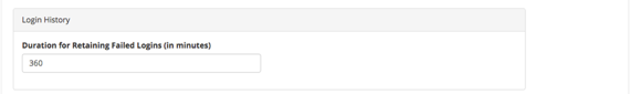 login history to set time to retain failed logins