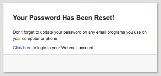password reset confirmation