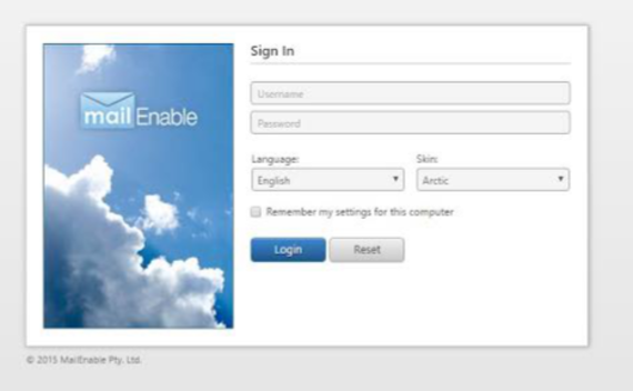 mail enable webmail login
