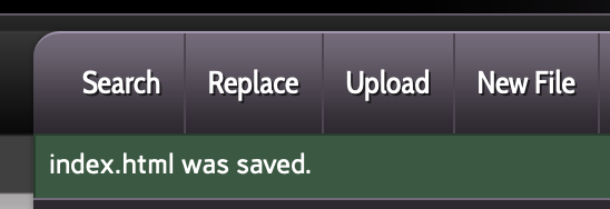 saved file confirmation