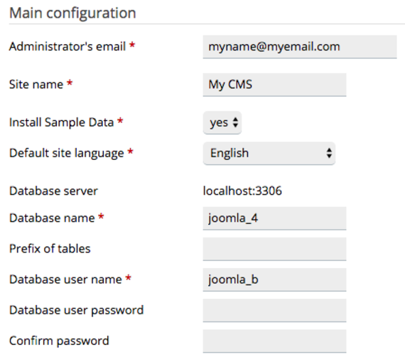 advanced options section