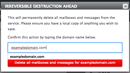 confirm deleting button