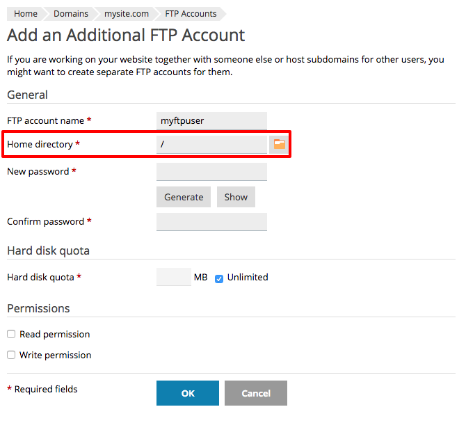 choosing a root directory