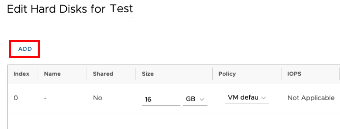 add hard disk link highlighted