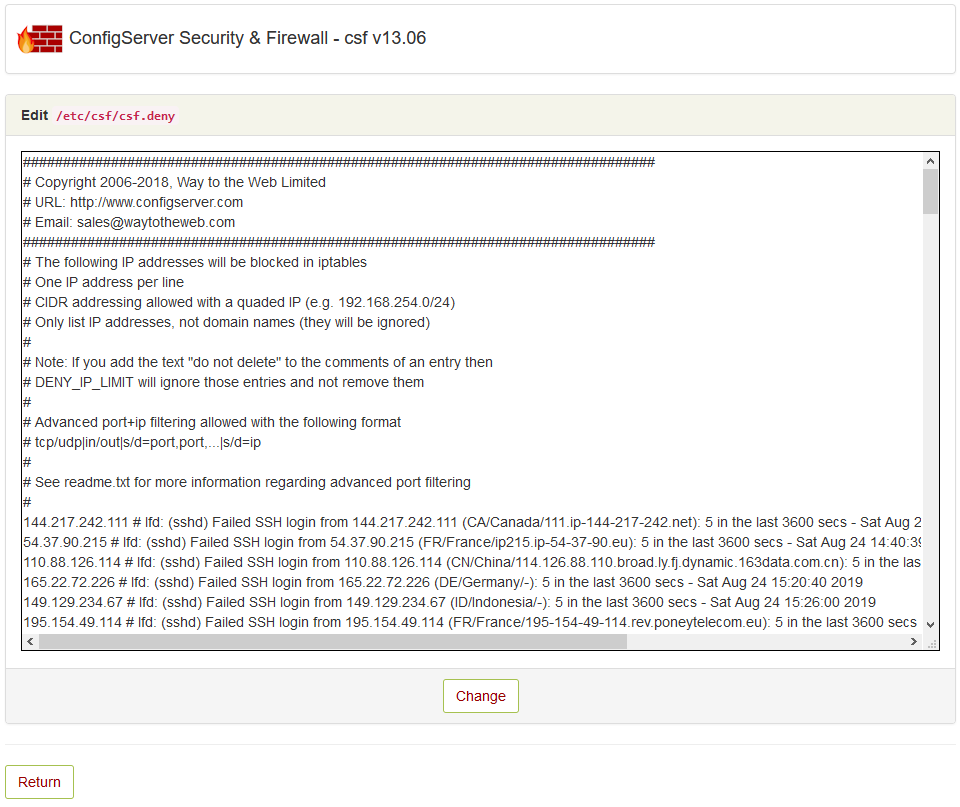 deny ip details screen