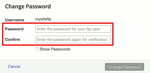 choose and confirm password