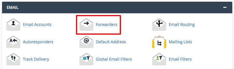 cpanel forwarders