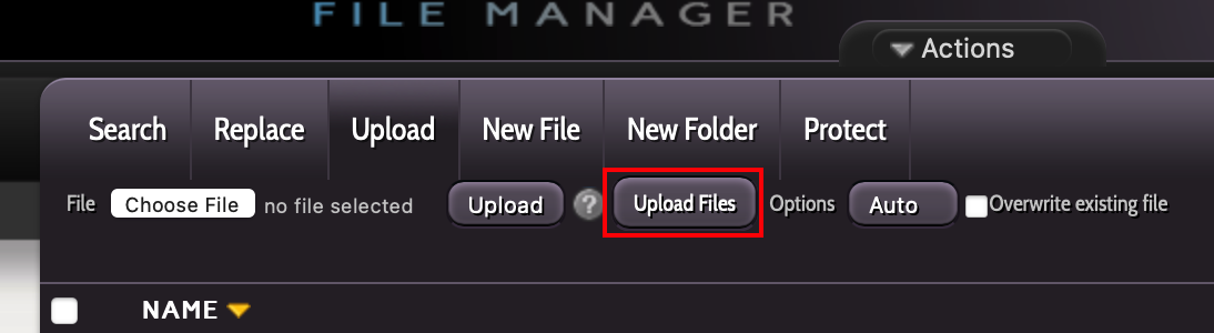 upload multiple files link highlighted