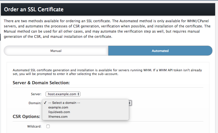 automated ssl ordering