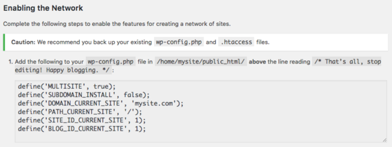 wp-config file information