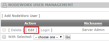 edit admin user link