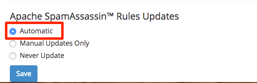 automatic spam assassin updates
