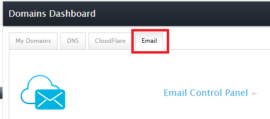 email tab highlighted
