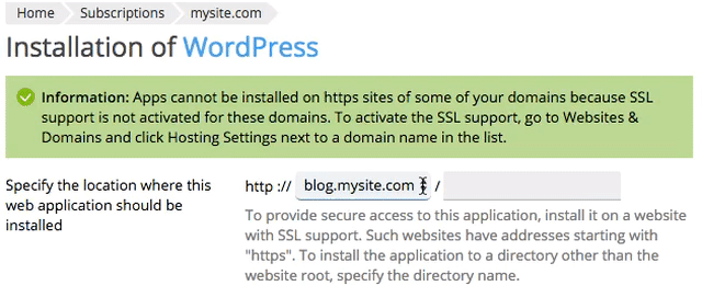 choosing a directory