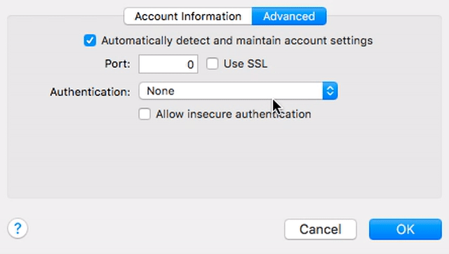 authentication settings