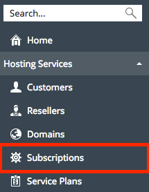 subscription link highlighted