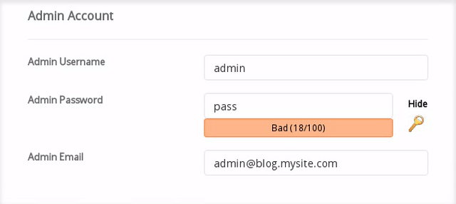 creating an admin account