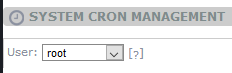 root user selection dropdown