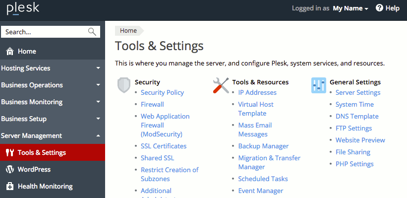 reaching the backup menu