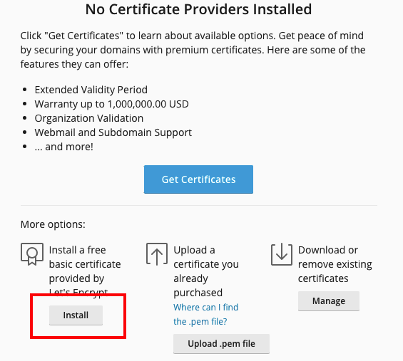 requesting a new ssl certificate