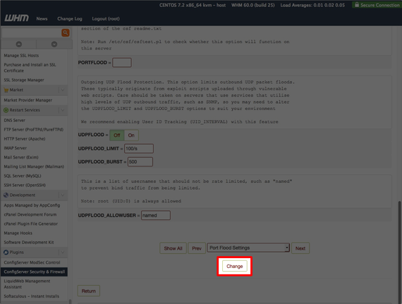 save button highlighted