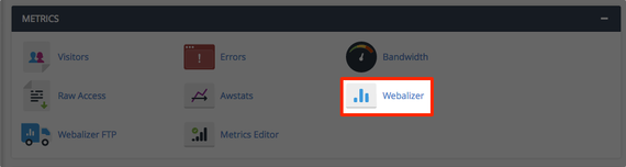 webalizer button highlighted