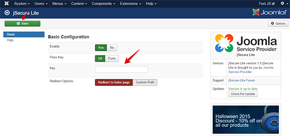 basic configuration home page