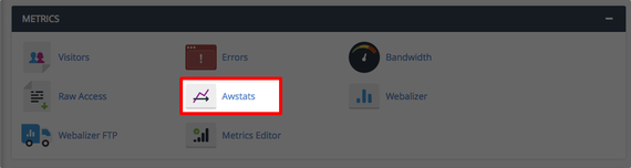 awstats button highlighted