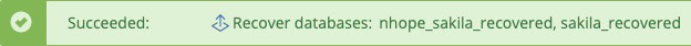 database recovery success message