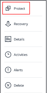 acronis protect button highlighted