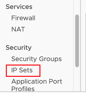 ip sets link highlighted