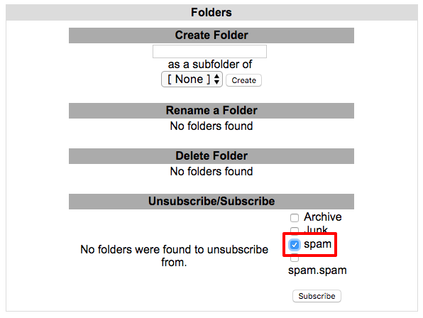 subscribing to your spam folder