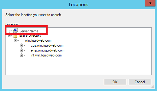 locations dialogue box