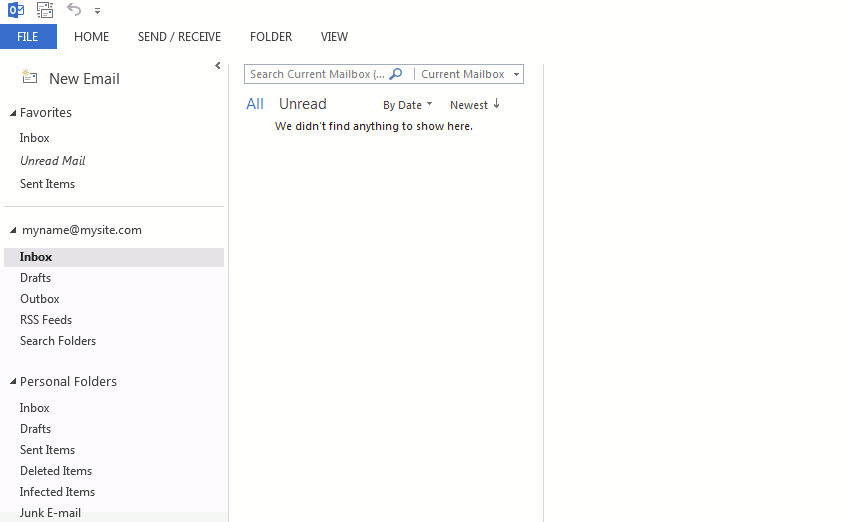 Outlook account settings