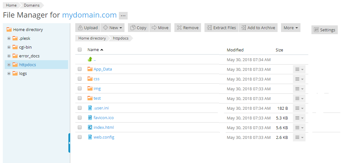 file manager screenshot