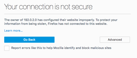 firefox security warning