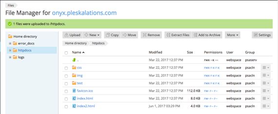 File uploaded success message and showing in list